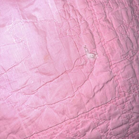 Vintage Baby Quilt Embroidered Goodnight Prayer Lay Me Down to Sleep 40” x 51” - Picture 16 of 16